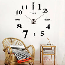 Load image into Gallery viewer, 3D Wall Clock Mirror Wall Stickers Creative DIY Wall Clocks Removable Art Decal Sticker Home Decor Living Room Quartz Needle Hot