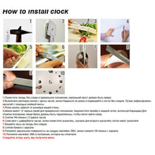 Load image into Gallery viewer, 3D Wall Clock Mirror Wall Stickers Creative DIY Wall Clocks Removable Art Decal Sticker Home Decor Living Room Quartz Needle Hot