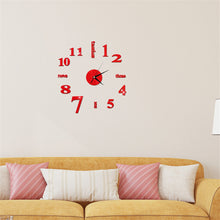 Load image into Gallery viewer, 3D Wall Clock Mirror Wall Stickers Creative DIY Wall Clocks Removable Art Decal Sticker Home Decor Living Room Quartz Needle Hot