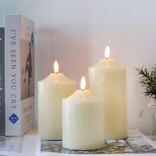 Load image into Gallery viewer, 3Pcs Flameless Flickering Led Candles Light Tealight Led Battery Power Candles Lamp Electronic for Home Wedding Party Decor