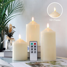 Load image into Gallery viewer, 3Pcs Flameless Flickering Led Candles Light Tealight Led Battery Power Candles Lamp Electronic for Home Wedding Party Decor