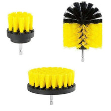 Load image into Gallery viewer, 3Pcs/Set Electric Scrubber Brush Drill Brush Kit Plastic Round Cleaning Brush For Carpet Glass Car Tires Nylon Brushes 2/3.5/4&#39;&#39;
