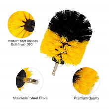 Load image into Gallery viewer, 3Pcs/Set Electric Scrubber Brush Drill Brush Kit Plastic Round Cleaning Brush For Carpet Glass Car Tires Nylon Brushes 2/3.5/4&#39;&#39;