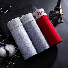 Load image into Gallery viewer, 3Pieces Boxer Shorts Mens Underwear Soft Cotton Letter Men Panties Boxer Boys Solid Boxer Plus Size 3XL Comfort Male Underpants