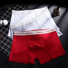 Load image into Gallery viewer, 3Pieces Boxer Shorts Mens Underwear Soft Cotton Letter Men Panties Boxer Boys Solid Boxer Plus Size 3XL Comfort Male Underpants