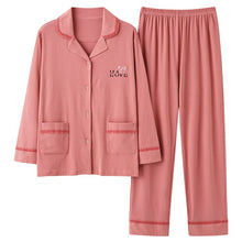 Load image into Gallery viewer, 3XL Lovers Pajamas New Fashion Mens Womens Loungewear 100% Cotton Sleepwear Spring Autumn Long Sleeve Soild Couple&#39;s Nightwear