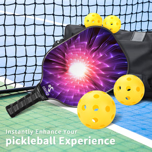 OSHER Pickleball Paddle Graphite Pickleball Racket Honeycomb Composite Core Pickleball Paddle Set Ultra Cushion Grip Low Profile Edge Bundle Graphite