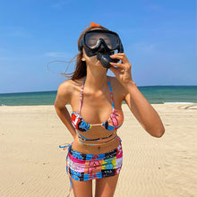 Load image into Gallery viewer, 3sets Women&#39;s Bikini Set Low Waist Bathing Swimwear Swimsuit Removable Pad Beach Suit 2022 Koren Style Bathing Suit Women