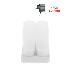 Load image into Gallery viewer, 4/6/12pcs LED Electric Candle Rechargeable Flameless Tea Light Waxless Romantic Wedding Dinner Party Decoration With Battery