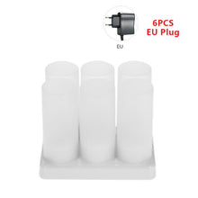 Load image into Gallery viewer, 4/6/12pcs LED Electric Candle Rechargeable Flameless Tea Light Waxless Romantic Wedding Dinner Party Decoration With Battery