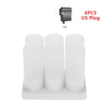 Load image into Gallery viewer, 4/6/12pcs LED Electric Candle Rechargeable Flameless Tea Light Waxless Romantic Wedding Dinner Party Decoration With Battery