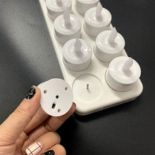 Load image into Gallery viewer, 4/6/12pcs LED Electric Candle Rechargeable Flameless Tea Light Waxless Romantic Wedding Dinner Party Decoration With Battery