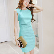 Load image into Gallery viewer, 4 Colors New Fashion Simple Design Lady office Dress Sexy Slim Tank women Mini Dress Fashion Sleeveless women Dresses  2021
