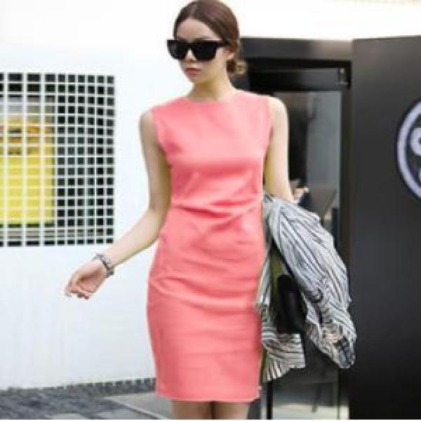 4 Colors New Fashion Simple Design Lady office Dress Sexy Slim Tank women Mini Dress Fashion Sleeveless women Dresses  2021