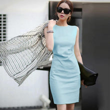 Load image into Gallery viewer, 4 Colors New Fashion Simple Design Lady office Dress Sexy Slim Tank women Mini Dress Fashion Sleeveless women Dresses  2021