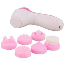 Load image into Gallery viewer, 4 In 1 Ultrasonic Electric Facial Cleansing Brush Massager Rechargeable Pore Face Cleaning Device Skin Care Brush For Face