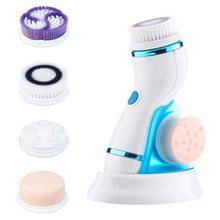 Load image into Gallery viewer, 4 In 1 Ultrasonic Electric Facial Cleansing Brush Massager Rechargeable Pore Face Cleaning Device Skin Care Brush For Face