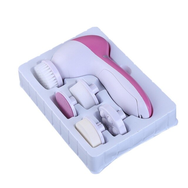 4 In 1 Ultrasonic Electric Facial Cleansing Brush Massager Rechargeable Pore Face Cleaning Device Skin Care Brush For Face