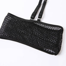 Load image into Gallery viewer, 4 Pieces Set Sexy Sensual Lingerie Bondage Underwear Metal Chain Erotic Mesh Push Up Bra and Thong with Garters Erotic Costumes