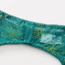 Load image into Gallery viewer, 4 Pieces Set Women Sexy Lingerie Underwear Set Thigh Garters Floral Embroidery Bra Sex Panty Temptation Erotic Underwear Set