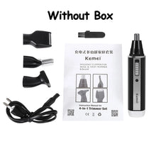 Load image into Gallery viewer, 4 in 1 Professional Electric Rechargeable Nose and Ear Hair Trimmer Shaver Temple Cut Personal Care Tools For Men