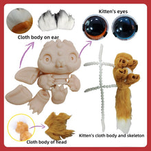 Load image into Gallery viewer, 46CM Baby Reborn Body Plush Animals Toys DIY Blank Mold Unpainted Kitten Reborn Soft Unfinished Doll kit reborn sin pintar
