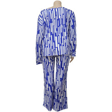 Load image into Gallery viewer, 4XL Women&#39;s Casual T-shirt Set Long Sleeve Top + Straight Pants 2 Set High Waist Loose African Clothing New Summer 2021 Vestidos