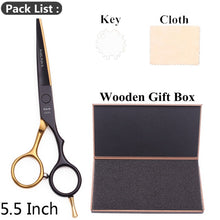Load image into Gallery viewer, 5.5&quot; AQIABI Hairdressing Scissors Hair Professional Thinning Shears Set Hair Cutting Scissors Barber Scissors 440C Japan A1029