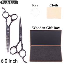 Load image into Gallery viewer, 5.5&quot; AQIABI Hairdressing Scissors Hair Professional Thinning Shears Set Hair Cutting Scissors Barber Scissors 440C Japan A1029