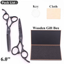 Load image into Gallery viewer, 5.5&quot; AQIABI Hairdressing Scissors Hair Professional Thinning Shears Set Hair Cutting Scissors Barber Scissors 440C Japan A1029