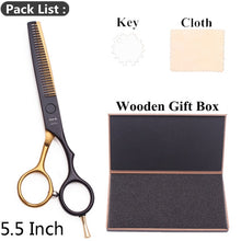 Load image into Gallery viewer, 5.5&quot; AQIABI Hairdressing Scissors Hair Professional Thinning Shears Set Hair Cutting Scissors Barber Scissors 440C Japan A1029