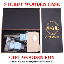 Load image into Gallery viewer, 5.5&quot; AQIABI Hairdressing Scissors Hair Professional Thinning Shears Set Hair Cutting Scissors Barber Scissors 440C Japan A1029