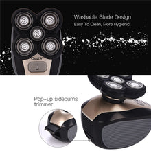 Load image into Gallery viewer, 5 in 1 Rechargeable Electric Shaver Five Floating Heads Razors Hair Clipper Nose Ear Hair Trimmer Men Facial Cleaning Brush