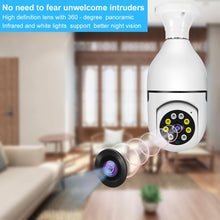 Load image into Gallery viewer, 5G Wifi E27 Bulb Night Vision Camera Surveillance Full Color Automatic Human Tracking 4X Digital Zoom Video Security Monitor Cam