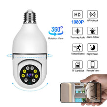 Load image into Gallery viewer, 5G Wifi E27 Bulb Night Vision Camera Surveillance Full Color Automatic Human Tracking 4X Digital Zoom Video Security Monitor Cam