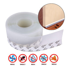 Load image into Gallery viewer, 5M Door Bottom Seal Strip Weather Window Rubber Seal Weatherstrip Windproof Dust Self Adhesive Door Windshield Sealing Tape