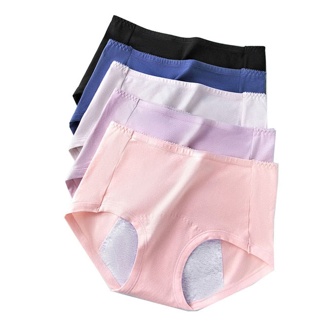 5Pcs/lot Cotton Women Physiological Pants Leakproof Menstrual Period Panties Soft Underwear Health Soft Women's Briefs