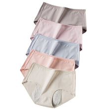 Load image into Gallery viewer, 5Pcs/lot Cotton Women Physiological Pants Leakproof Menstrual Period Panties Soft Underwear Health Soft Women&#39;s Briefs