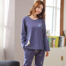 Load image into Gallery viewer, 5XL Pajama Set Women Long Sleeve Top Cartoon Long Pants Pajamas Set Soft Sleepwear Female Pyjama Set Autumn Spring Home Wear