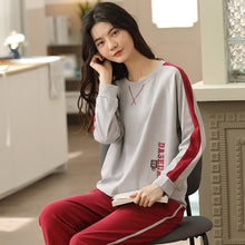 Load image into Gallery viewer, 5XL Pajama Set Women Long Sleeve Top Cartoon Long Pants Pajamas Set Soft Sleepwear Female Pyjama Set Autumn Spring Home Wear