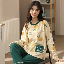 Load image into Gallery viewer, 5XL Pajama Set Women Long Sleeve Top Cartoon Long Pants Pajamas Set Soft Sleepwear Female Pyjama Set Autumn Spring Home Wear
