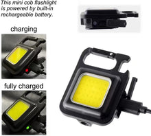 Load image into Gallery viewer, 10pcs Multifunctional Mini Glare COB Keychain Light USB Charging Emergency Lamps Strong Magnetic Repair Work Outdoor Camping Light