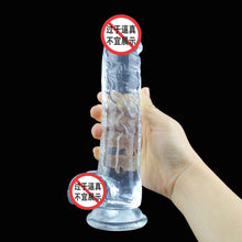 Load image into Gallery viewer, Manual simulation penis crystal white transparent dildo female sex appeal TPE material seven sizes hot new products