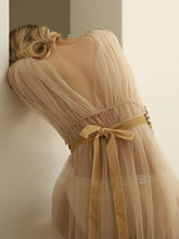 Load image into Gallery viewer, 5colors High Quality Sexy Lingerie Net Gauze Lace Embroidery Sheer Long Night Dress Nightgowns Sleepshirts Women Nightwear