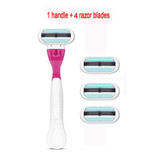 Load image into Gallery viewer, 5pc/lot Female Safety Razor Blades Beauty Shaving For Women 3 Layer Blade Shaver Razor Blade Replacement Head For Gillette Venus