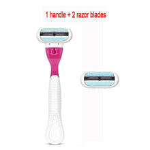Load image into Gallery viewer, 5pc/lot Female Safety Razor Blades Beauty Shaving For Women 3 Layer Blade Shaver Razor Blade Replacement Head For Gillette Venus