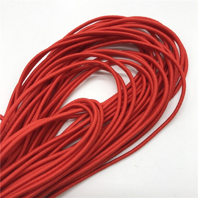 5yards 2mm Colorful High-Elastic Round Elastic Band Round Elastic Rope Rubber Band Elastic Line DIY Sewing Accessories