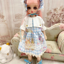 Load image into Gallery viewer, 6 points girl doll BJD can change hair beautiful dress can make up toys gift movable joint doll Fashion Doll