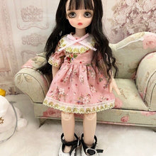 Load image into Gallery viewer, 6 points girl doll BJD can change hair beautiful dress can make up toys gift movable joint doll Fashion Doll