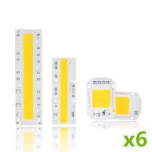 Load image into Gallery viewer, 6Pcs Cob Led Lamp Chip 110V 220V High Power 10W 20W 30W 50W 100W 120W Input Smart IC No Driver LED Bulb Flood Light Spotlight